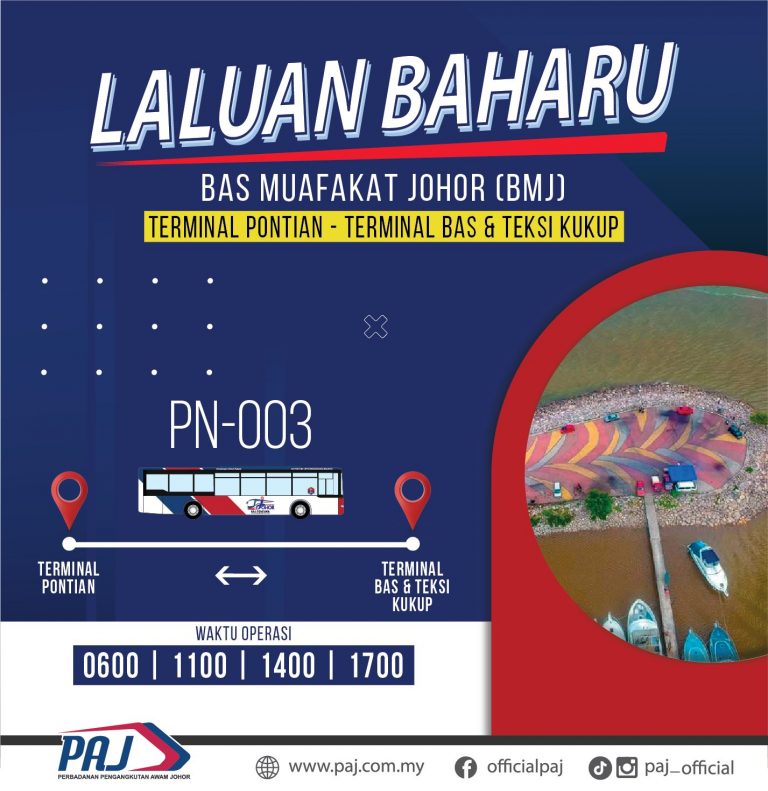 Makluman Laluan Baharu Bas Muafakat Johor (BMJ) - PAJ